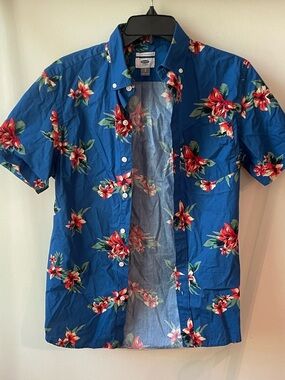 Old Navy | Classic Everyday Tropical Hawaiian Short-sleeve Button-down Shirt